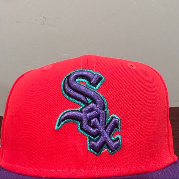 New Era, 9Fifty Snapback Hat, Chicago White Sox, Pink & Purple - Picture 2 of 10